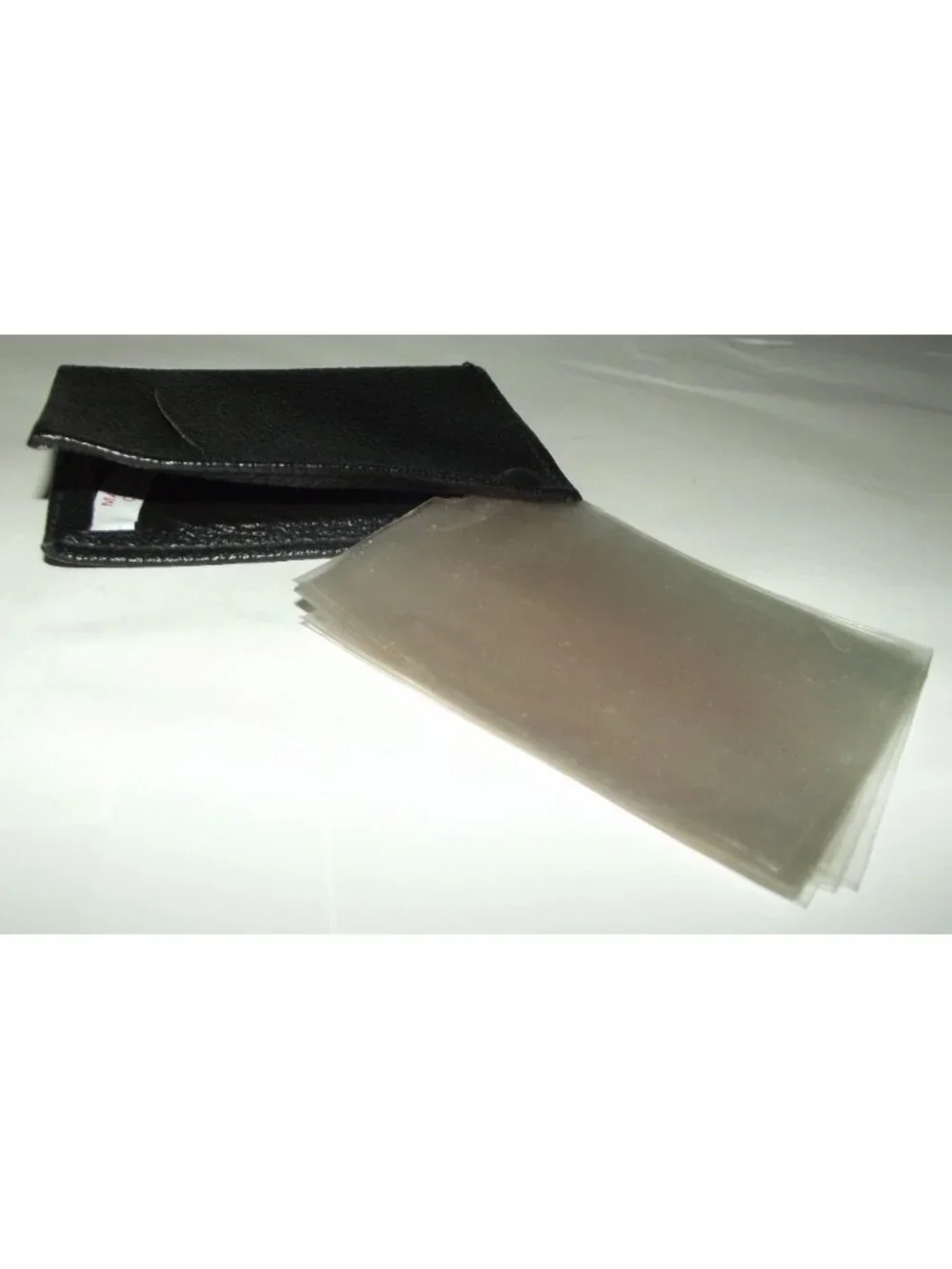Card Filer Book Business Credit Card black 9 sleeves black faux leather textured